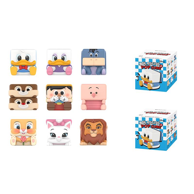 POP MART POP CUBE 2 Character Figure Mystery Boxes Single Mystery Box/Full Box 9 Pcs PPMT-2512-0041