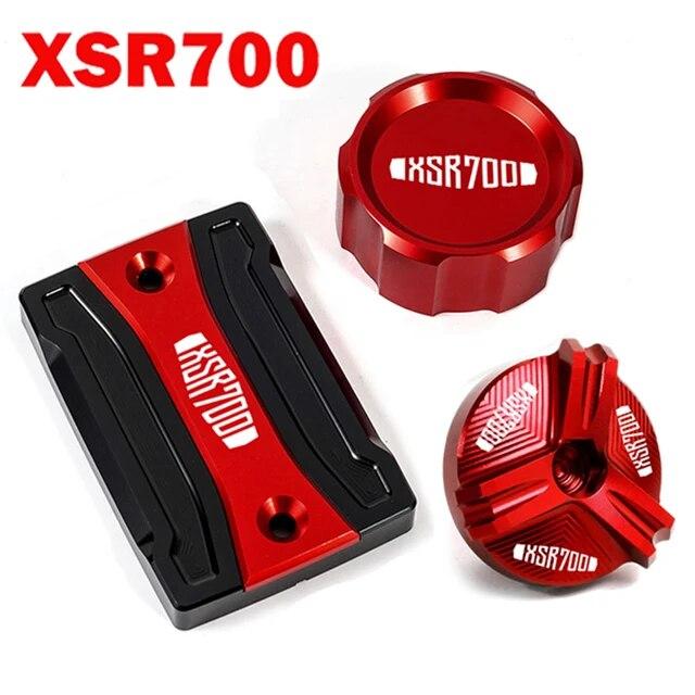 For Yamaha XSR900 XSR700 XSR 900 700 2014- Motorcycle CNC Front Rear Brake Fluid Reservoir Cover Engine Oil Filler Cap