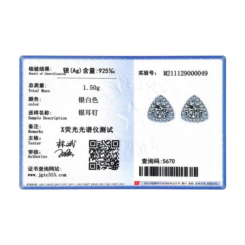 MODIAN Luxus-Dreieck-Ohrstecker aus 925er-Sterlingsilber für Damen, funkelnde klare CZ-Ohrstecker, feiner Hochzeitsschmuck