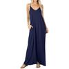 Elegant Women V-neck Long Beachwear Spaghetti Strap Cocktail Maxi Sundress