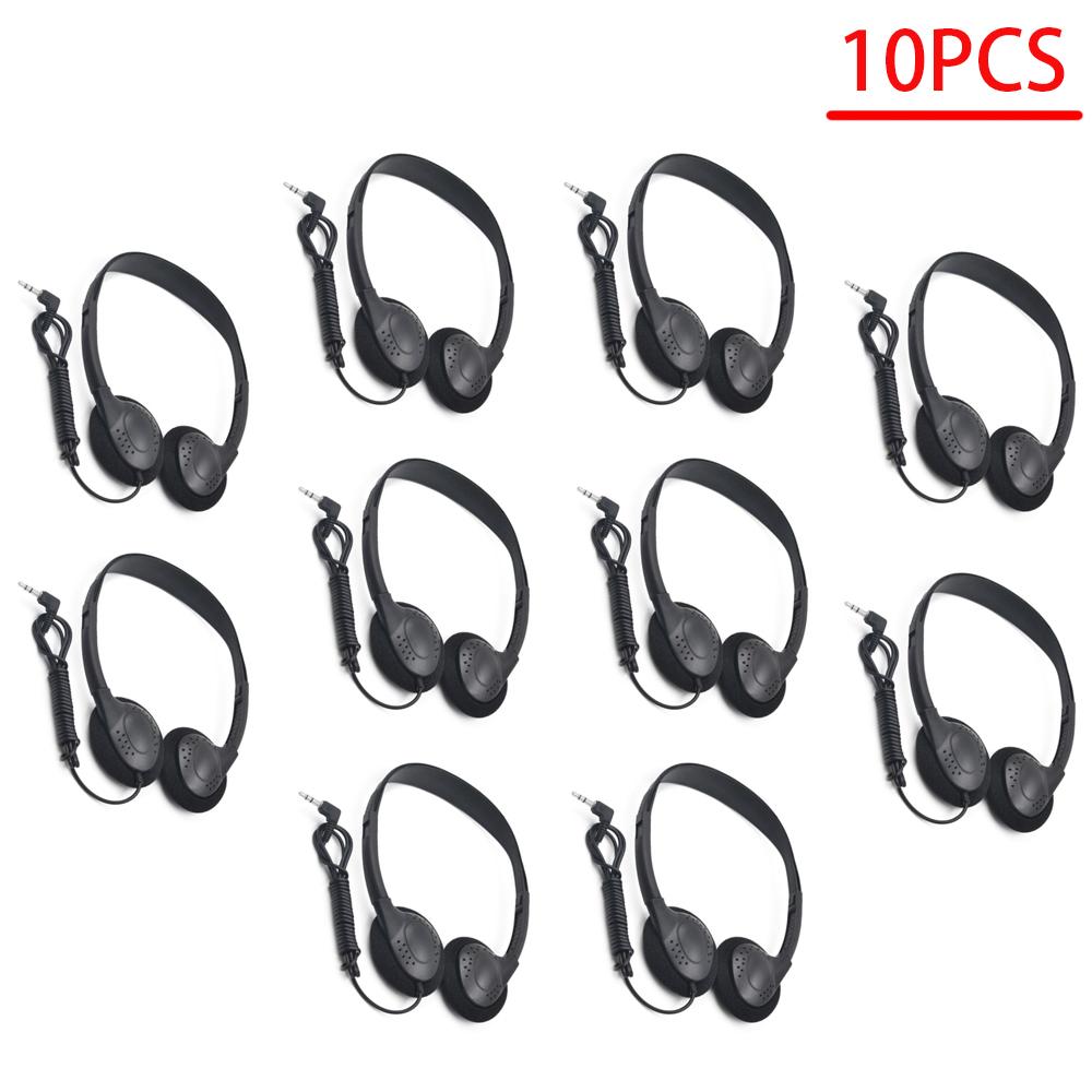 1PCS 5PCS 10PCS Wired Stereo Earphones Noise Cancelling Earphone With Microphone Adjustable For PC /Laptop/Computer