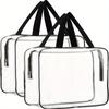 Große Klare Kosmetik-Kulturbeutel-Organizer-Tasche, Transparente Plastik-Tragetasche, Wasserdichte Transparente Kleine Klare Handtasche Geldbörse