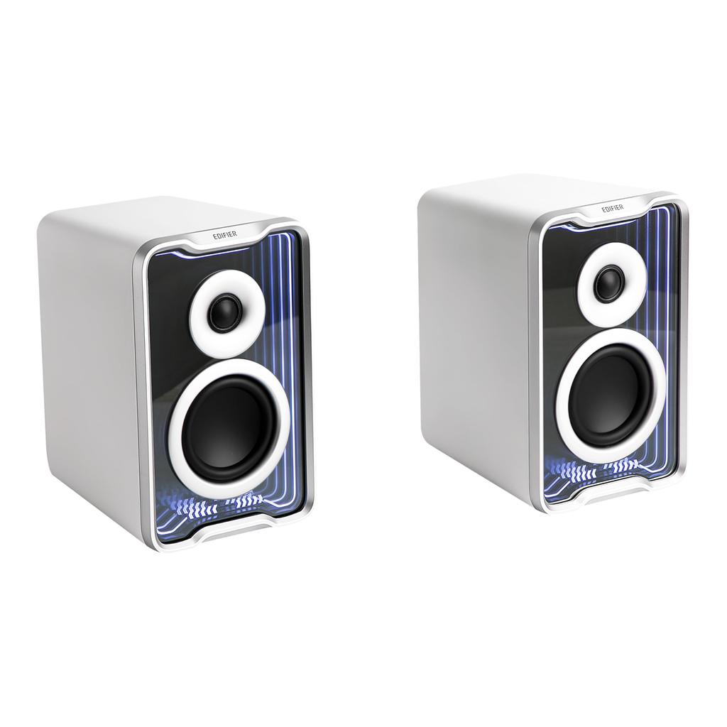 Aktivní stolní reproduktory Edifier QR30 s maximálním výkonem 30 W, 4x AUX vstup, stereo, japonské, 2.0 (Bílý) (15W + 15W), Vstupy, Bluetooth, USB-A, (3,5mm Mini),