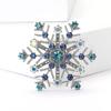 Stylish Snowflake Brooch Lightweight Alloy Design Corsage Badge Pin Comfortable Wear For Christmas Party Clothing