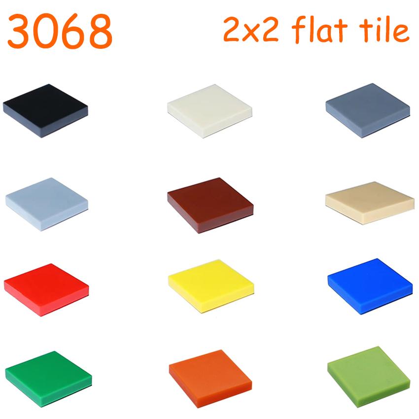 50/200PCS 3068 Dimension 2x2 Flat Tile 2*2 Blocks MOC Assemble Particles Smooth Construction Bricks DO IT YOURSELF Learning Creativity Toy ideal for