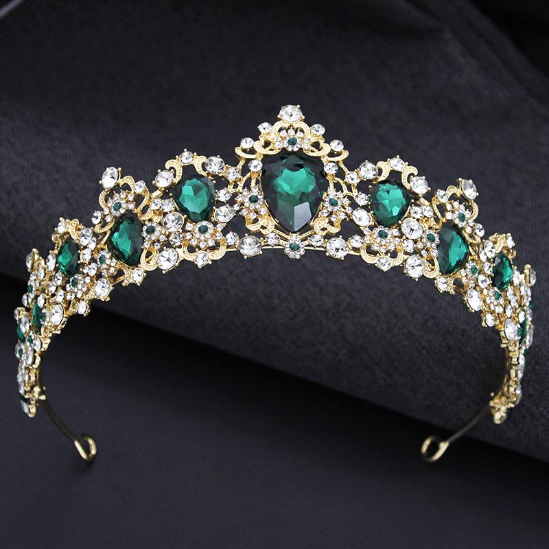 Baroque Big Water drop Tiara For Women Wedding Crown Birthday Party Elegant Crown Bridal Hair Jewelry Accessories