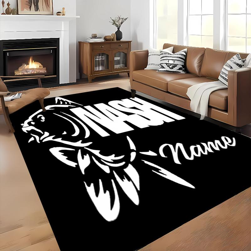 Custom Personalization Nash Logo Area Rug - Perfect For Kitchen, Bathroom,Laundry Room Decor Large Size Available,Gift All Seasons