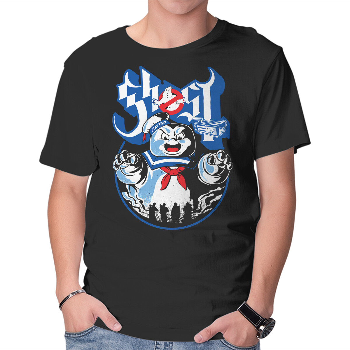 Unisex Crew Neck T-Shirt Papa Puft Graphic Short Sleeve Casual Tee XXXXL