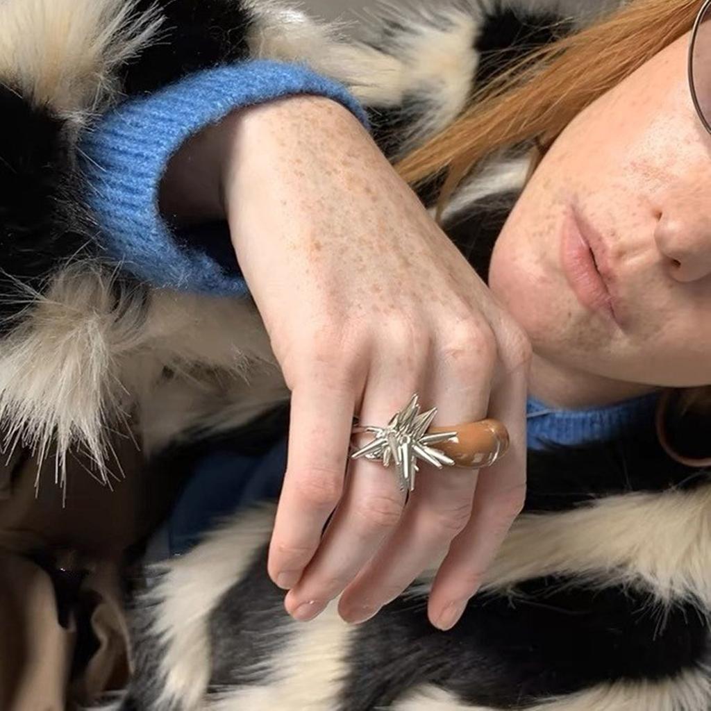 Adjustable Tassel Design Metal Ring Modern Fringe Design Metal Rings for Personalized Fashion Comfortable Wear Rings