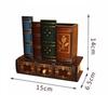 Organizer Desktop Decoration Drawers Stationery Holder Book Shape Pen Holder Pen Case Retro Wood