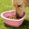 Foldable Silicone Pet Bowl Collapsible Heart Shape Dog Cat Feeding Bowl Portable Travel Outdoor Soft Pet Food Water Dish Space Saving