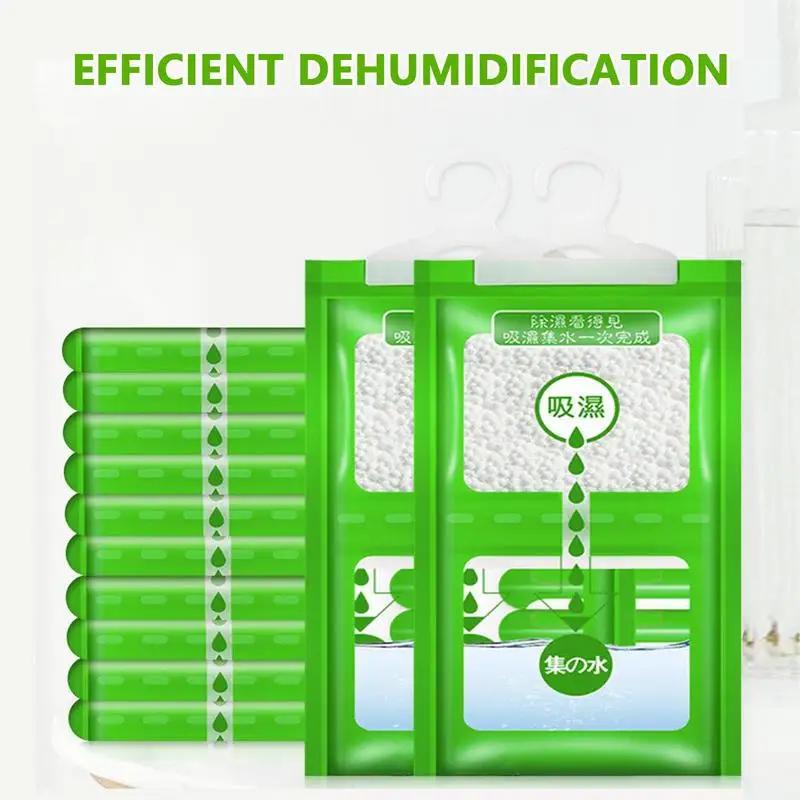 10Pcs Hangable Wardrobe Moldproof Moisture Proof Dehumidification Bag Moisture Absorbing Bag Closet Dehumidizer Eco Friendly NEW