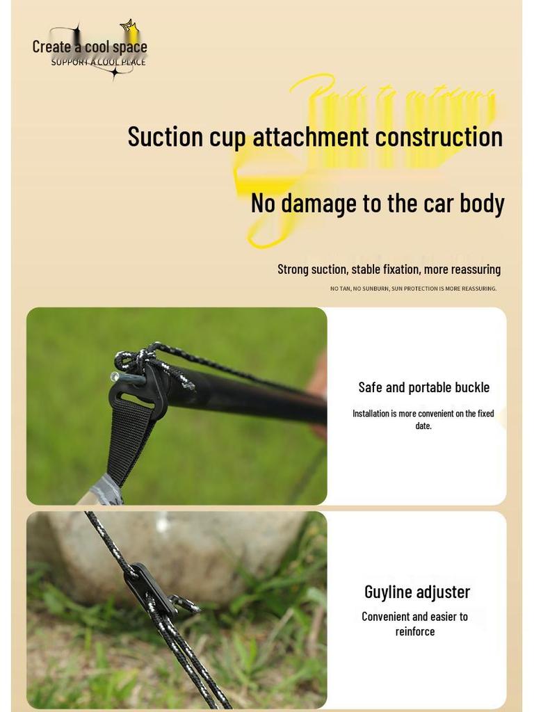 Car Awning Tent: Outdoor Sunshade & Rain Shelter for Vehicles