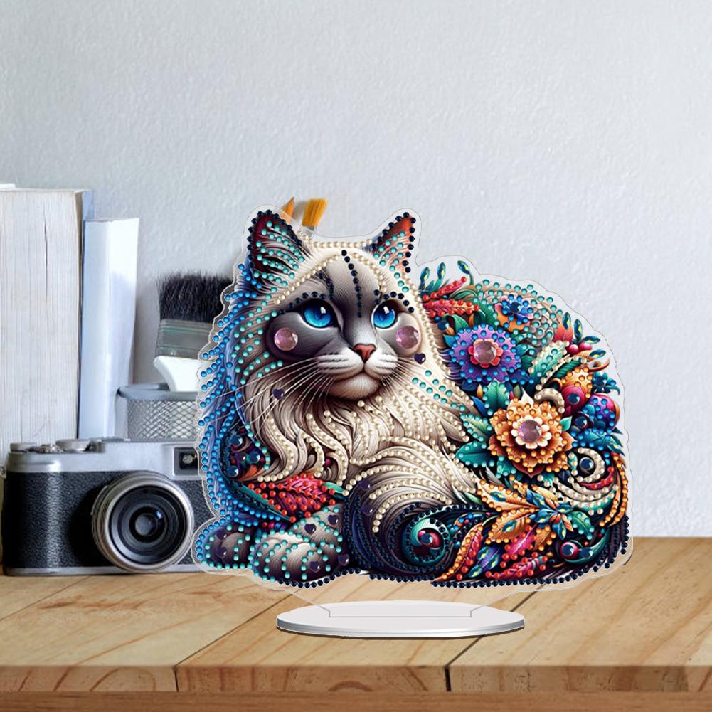 Bear Table Top Diamond Painting Ornament Kits Rhinestones Desktop Ornaments Diamond Painting Desktop Decors for Adults Beginner