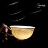 Gilded Silk Pattern Ceramic Coffee Cup Set