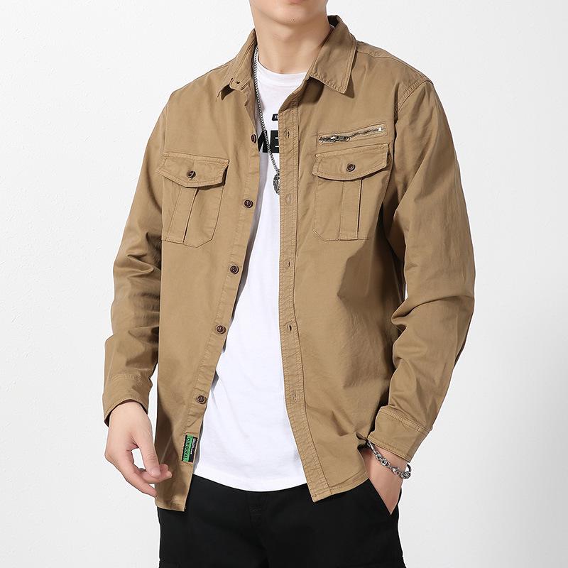 Shirt Men's Long Sleeved Casual Loose Jacket Men's Clothing