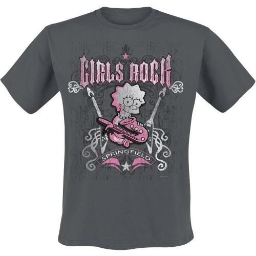 The Simpsons Unisex Adult Girls Rock T-Shirt
