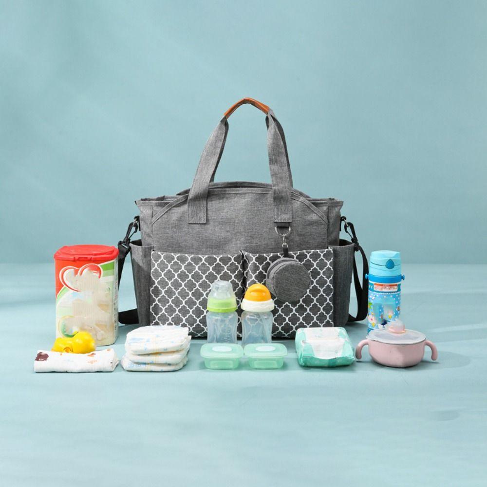 Large Capacity Mommy Bag Multi-compartment Mom Handbag Practical Mom Stroller Bag  Shopping