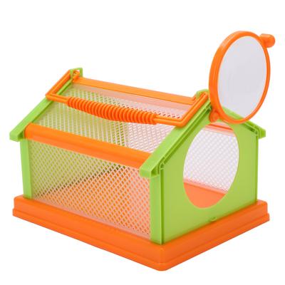 Bug Cage DIY Portable Foldable Large Space Insect Terrarium with Magnifier for Children Interest Cultivation Toy Gift