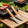 2pcs/set Stainless Steel Fruit Knife Cutter Table Knife Meat Cleaver Butcher Knives