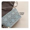 Light Luxury Sequined Small Bag Women's Shoulder Bucket Bag Denim Blue Chain Messenger Bag