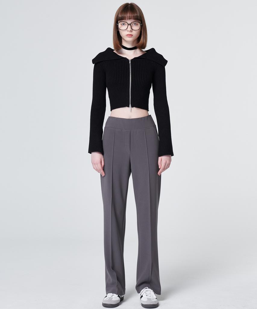 MALOUPE 2130 Elastic Stretch Pants (Dark Gray)