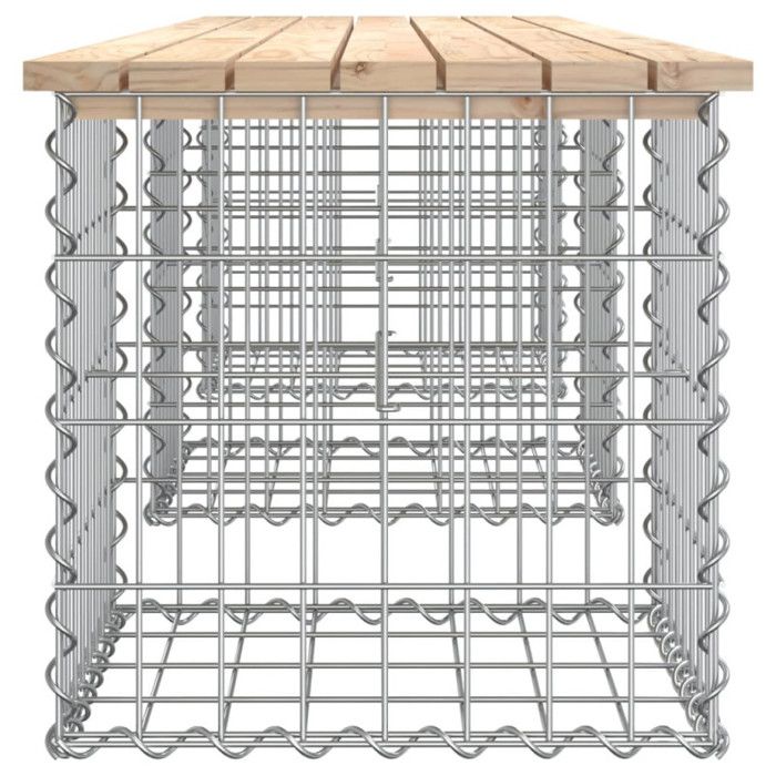 VidaXL Banc de jardin design de gabion 203x44x42 cm bois massif de pin 834341