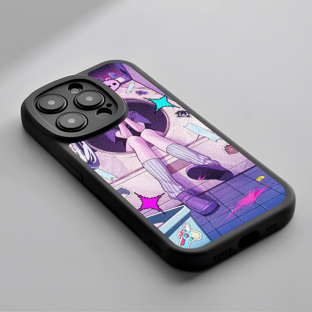 Zutomayo japan singer poster pattern Phone Case For iPhone 16 15 14 13 12 11 Plus Pro Max Lambskin Silicone Cover black