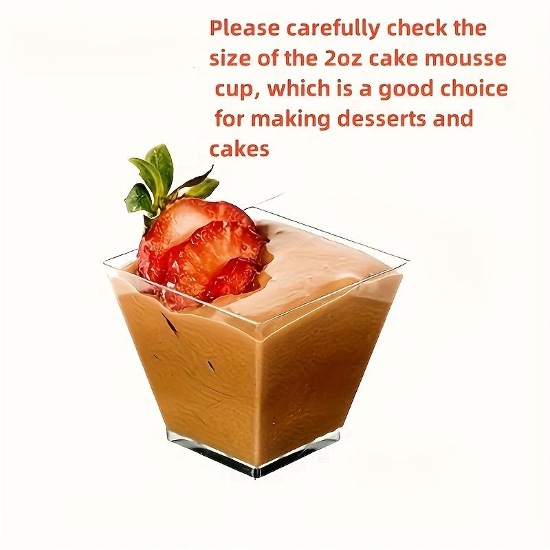 50 buc Cupe pentru Mousse: Lingură de desert și ceașcă, potrivite pentru zile de naștere, nunți și petreceri festive - Numai spălare manuală