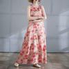 New Bohemian Long Dress - Summer New Fitted and Expanded Sleeveless Round Neck Printed Dress