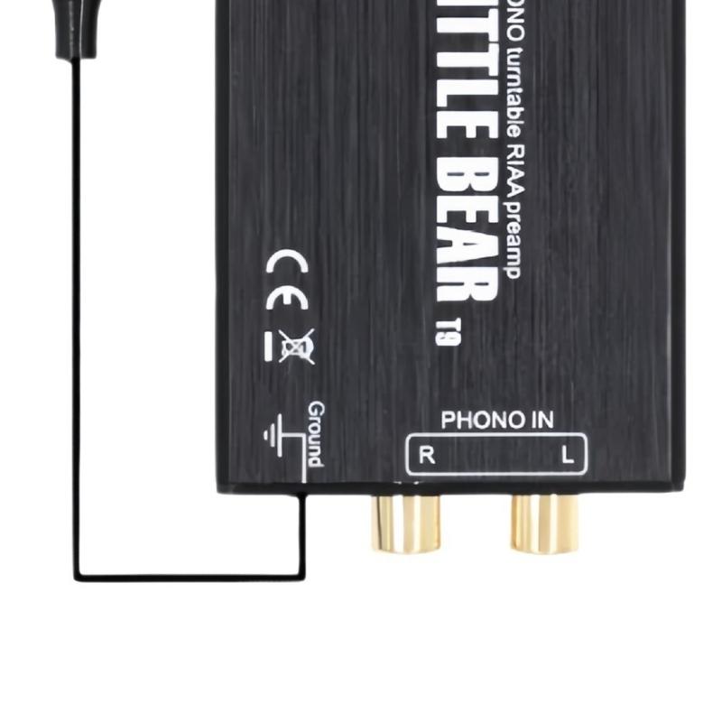 MM Phono Preamp Amplifier For Turntable Low Noise Power Supply Aluminum Housing Auditory Equipment