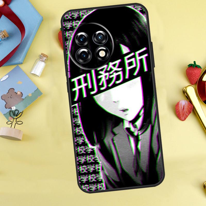 Sad Japanese Anime Aesthetic Case For OnePlus 13T 13R 12 12R 15 13 11 10 10T 8T Nord CE 2 3 4 Lite N20 N30 Nord 5 Cover