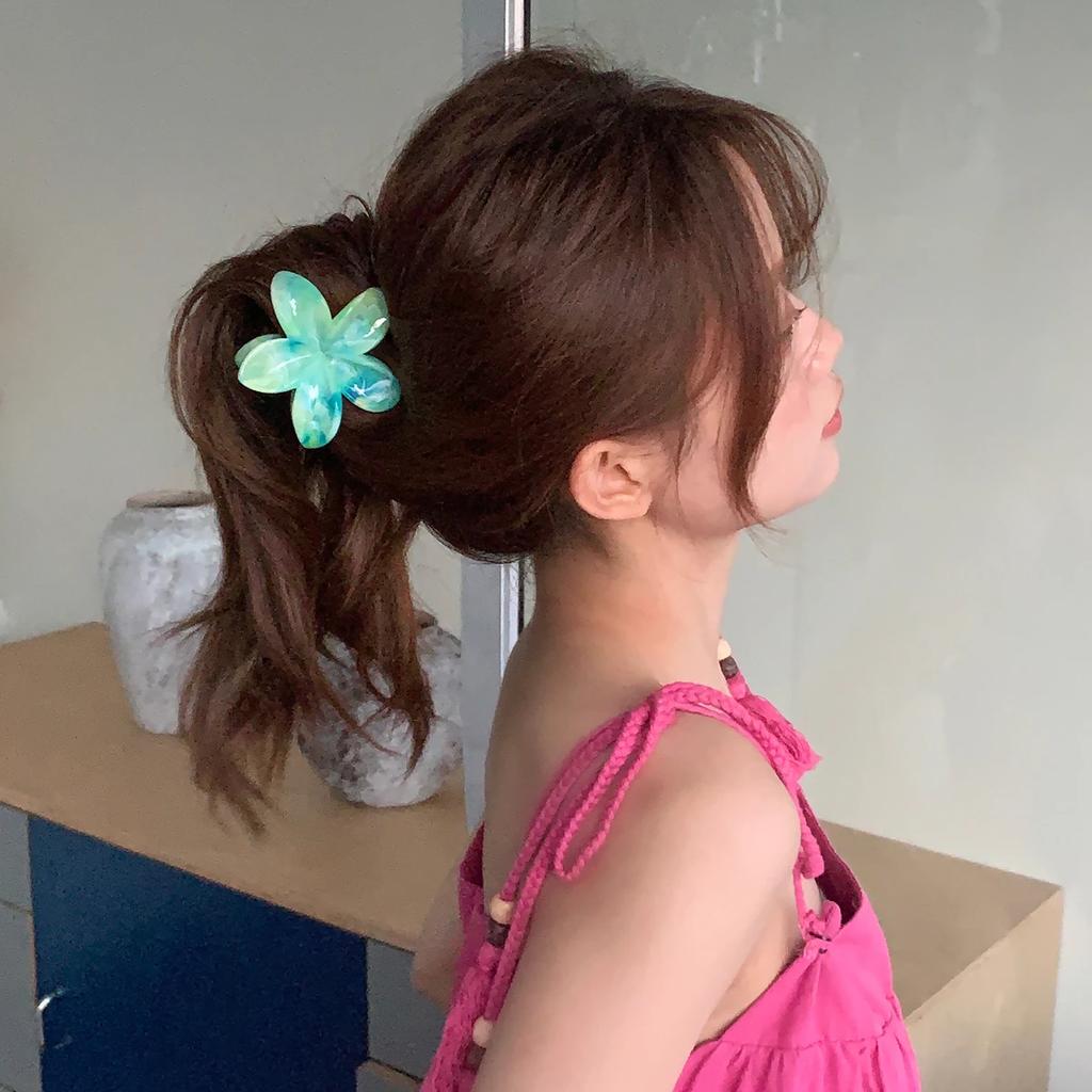 Flower Hair Claw Clip for Women Fashion Hair Clips Crab Clamp Barrettes Girls Hair Accessories Summer Shark Hairpin Headwear 1pc