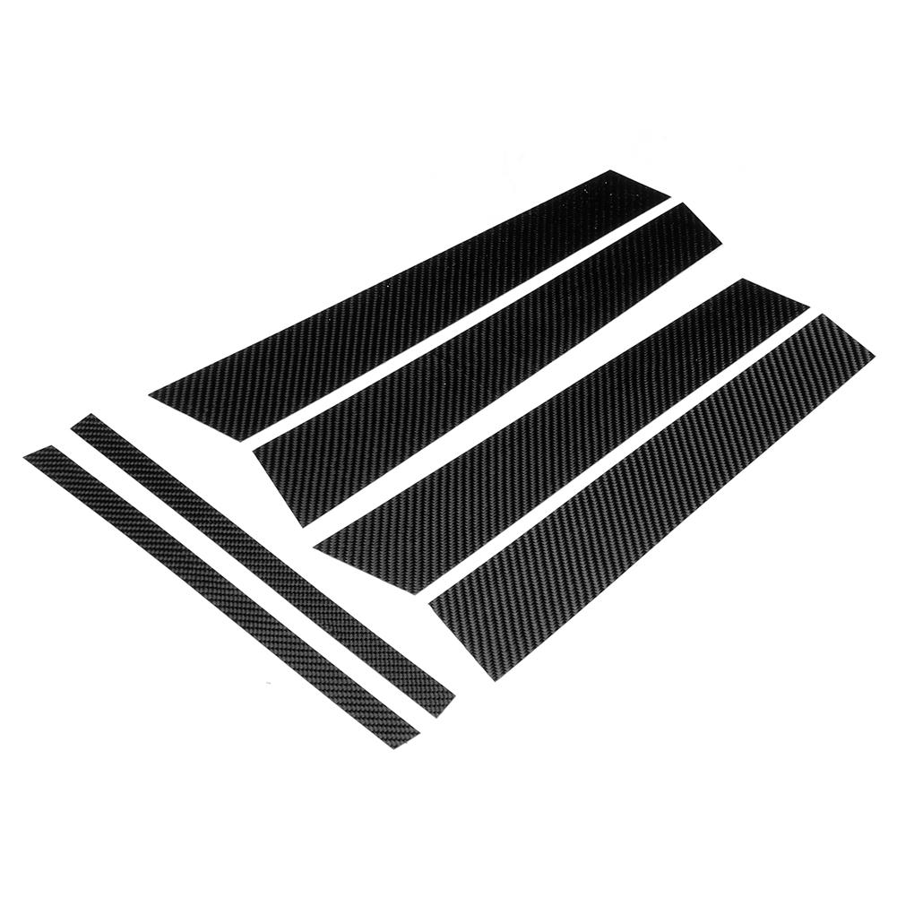 6Pcs Set B Pillar Trim Carbon Fiber Exterior Cover Decor Fit for X1 E84 2011‑2015