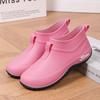 Rain shoes water shoes women's fashion waterproof women's summer non-slip wear-resistant short tube work thick-soled soft-soled rain boots