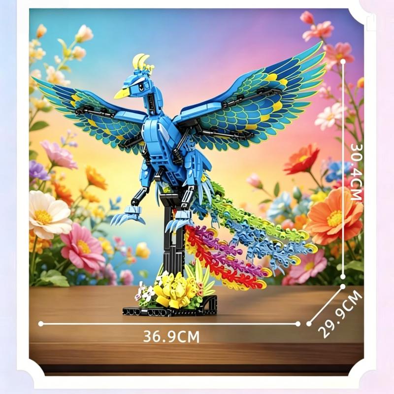 Exquisite Peacock Building Block Set, collectible