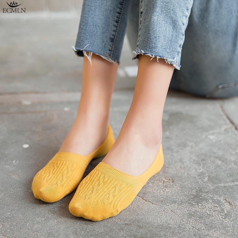 Mode Baumwolle Frauen Socken Feste Schneeflocke Softable Lustige Socken Frauen Sommer Slipper Socken Boot Socken Frauen Socken