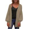 Autumn and Winter Loose and Lazy Style Soft and Sticky V-neck Sweater Jacket, New Solid Color Knitted Cardigan for Women