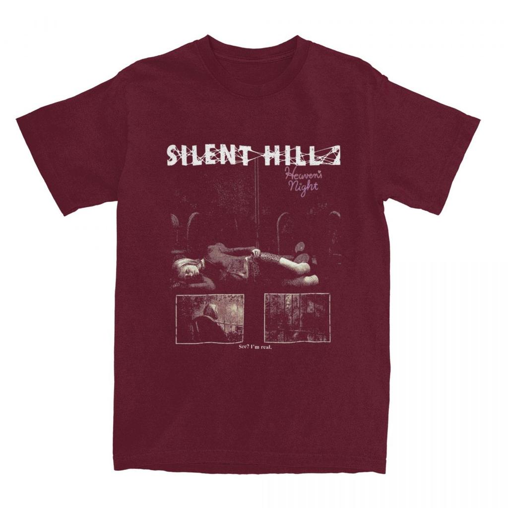 Silent Hill 2 SH2 T-Shirt Heavens Night Beliebte T-Shirts Kurzarm Y2K Basic Oberteile Strand Baumwolle Rundhals Oversize Top Tees