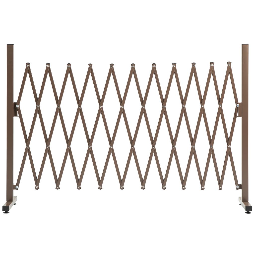 Expanding Trellis Fence, Freestanding Movable Fence, Foldable Garden Screen Panel, 300 X 103.5 Cm, Dark Brown