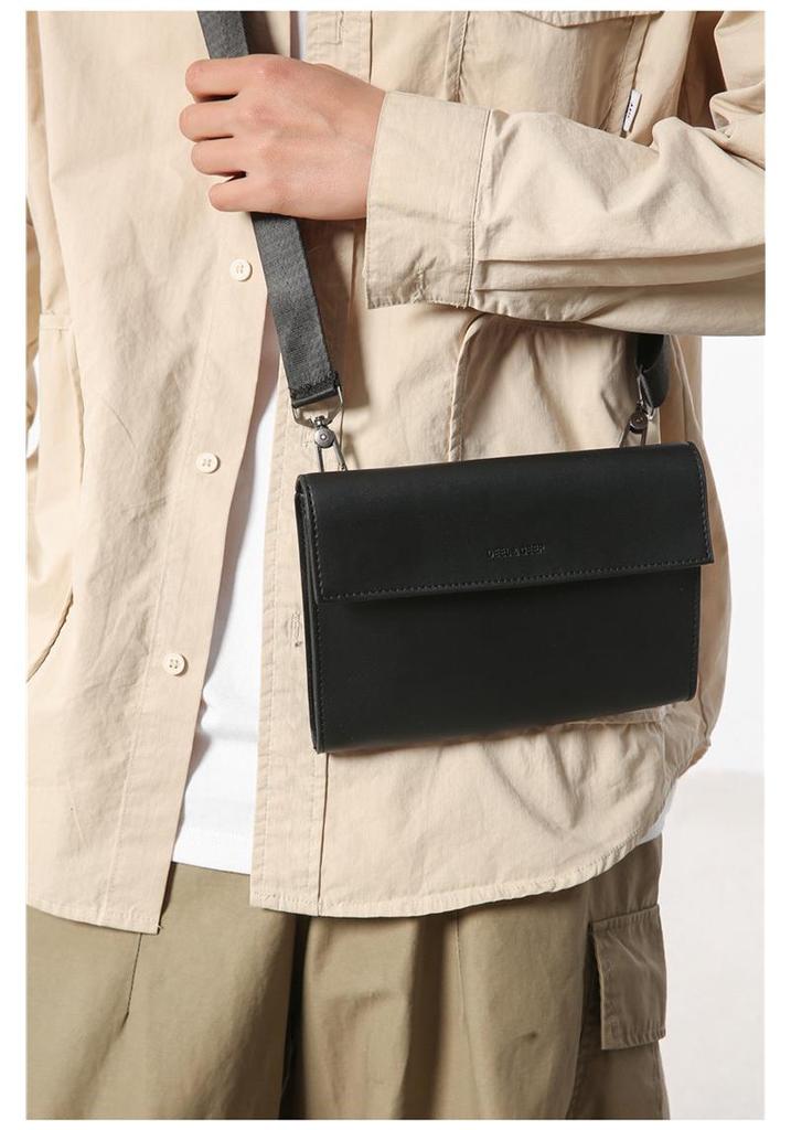 Unisex Korean Style Trendy Square Crossbody Bag Neutral Shoulder & Phone Envelope Bag