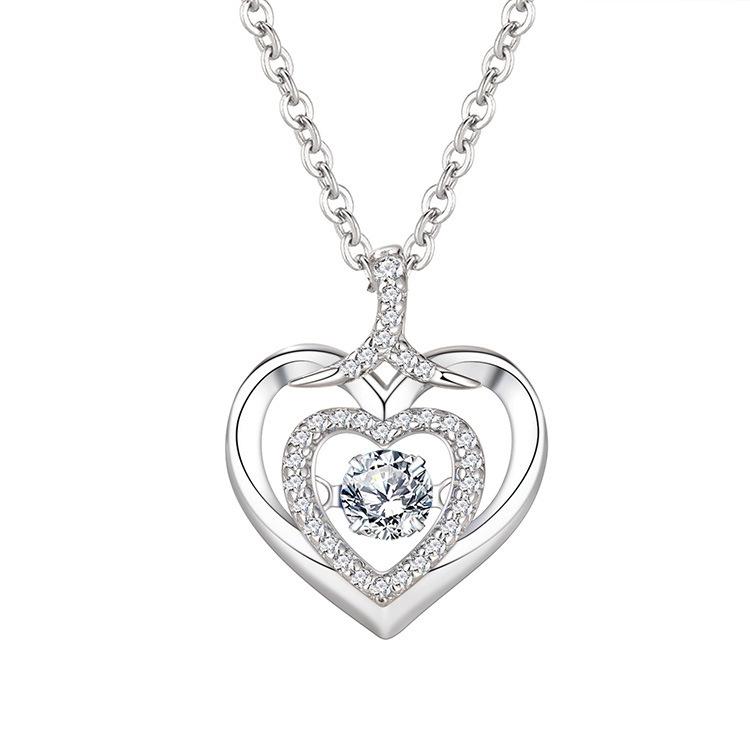 Love smart necklace, female beating heart, collarbone chain ins advanced sense, simple and light luxury niche, wholesale