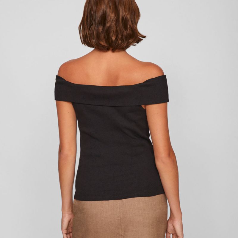Blouses Kani Black Bare Shoulders Woman VILA