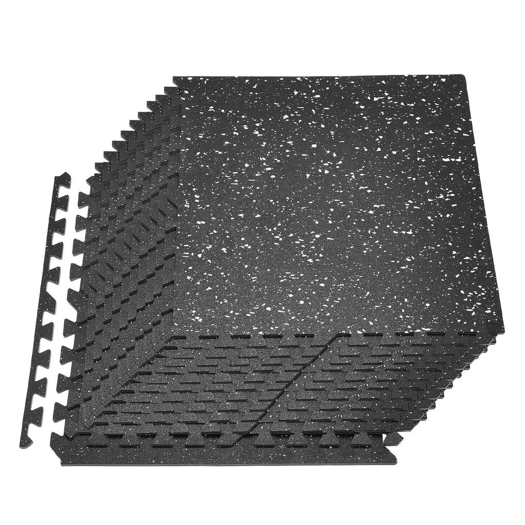 VEVOR Puzzle Exercise Mat, 24 PCS Fitness Equipment Mats, 610 X 610 X 10 Mm, High-Density EVA Foam Mat Set, Interlocking Rubber Soft Tiles