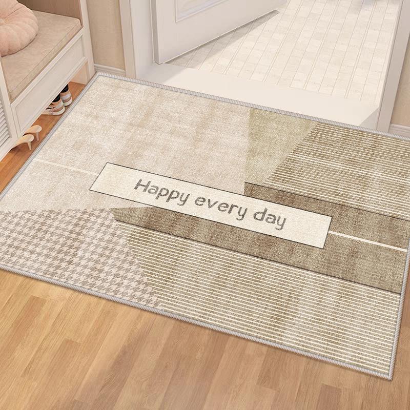 Modern Simple Non-Slip Dirt-Resistant Crystal Velvet Entrance Door Mat