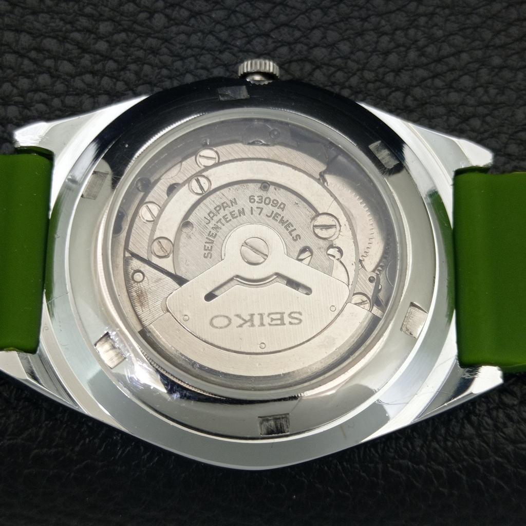 REFURBISHED SEIKO 5 AUTOMATIC 6309A JAPAN MENS VINTAGE GREEN WATCH a442189-4