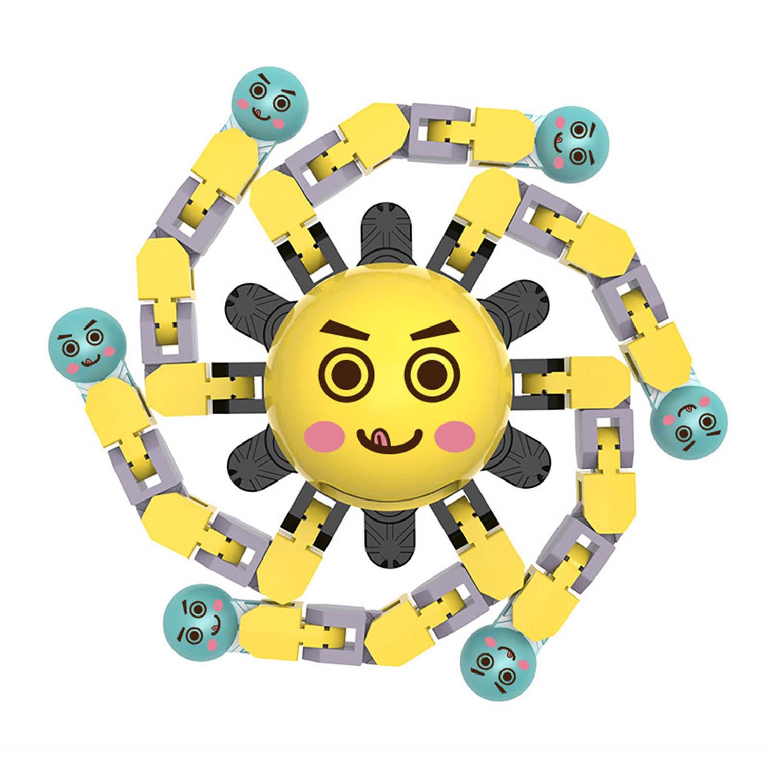 

Deformation Robot Mechanical -pus Gyroscope Toy Deformation Robot Luminous Gyroscope Decompression Toy For Children Gift One Size жёлтый