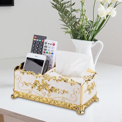 Desktop Tissue Box, Box Holder, Rectangle Multifunctional Napkin for