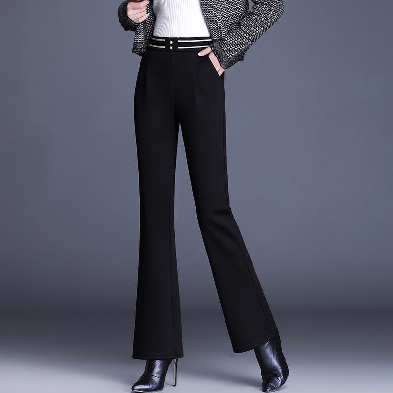 Women's Korean-Style Micro-Flare Elastic Trousers