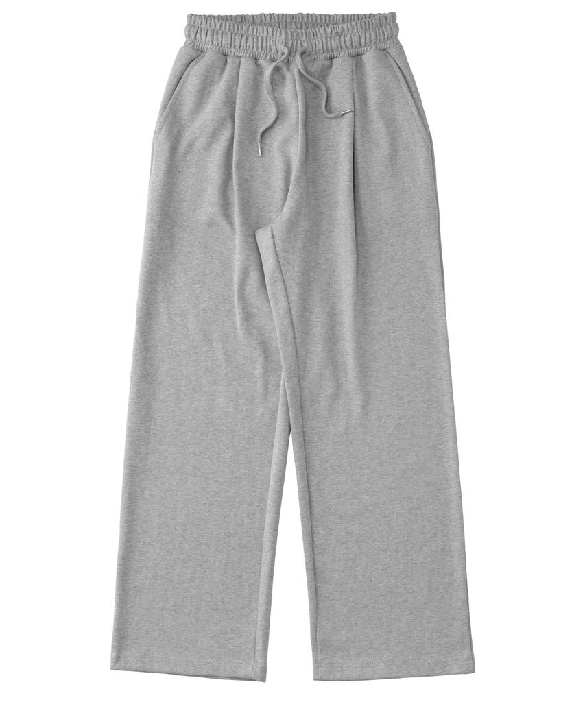 PAPERBOY Pintuck Wide Sweatpants - Melange